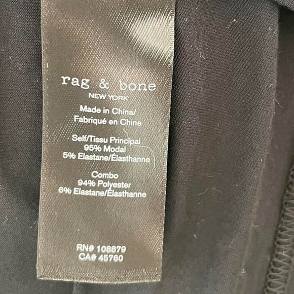 Rag & Bone Black Luca Long Sleeve T-Shirt | Women’s Size Medium - Picture 4 of 4